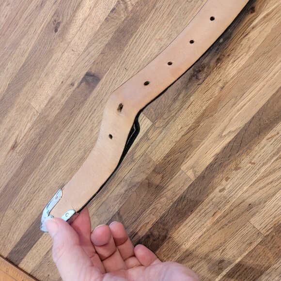 Mens Black Leather Golf Belt Golf Swing Buckle Club Medallions - Picture 9 of 12